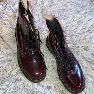 Like new vegan burgundy doc martens